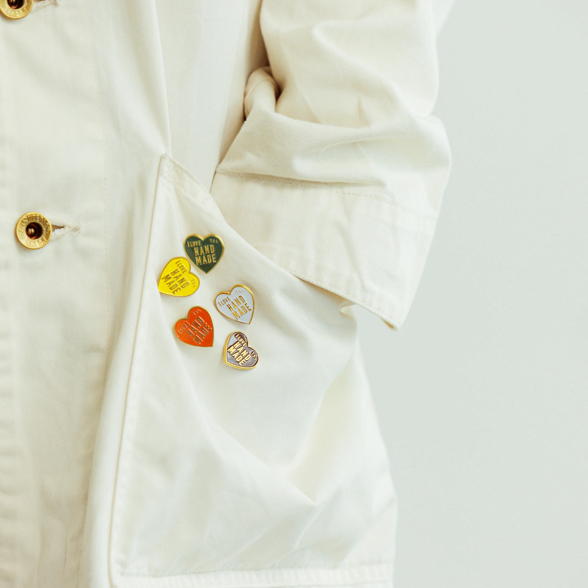 The Superior Labor Heart Logo Pin - Marine Blue