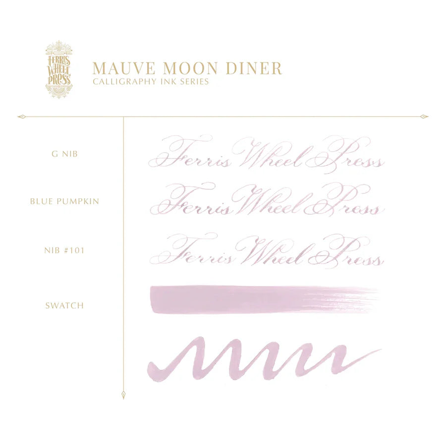 Ferris Wheel Press Mauve Moon Diner Calligraphy (28ml) Bottled Ink (Discontinued)
