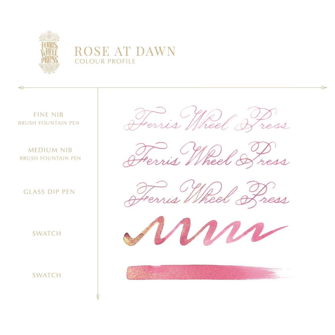 Ferris Wheel Press Rose at Dawn (38ml) Bottled Ink