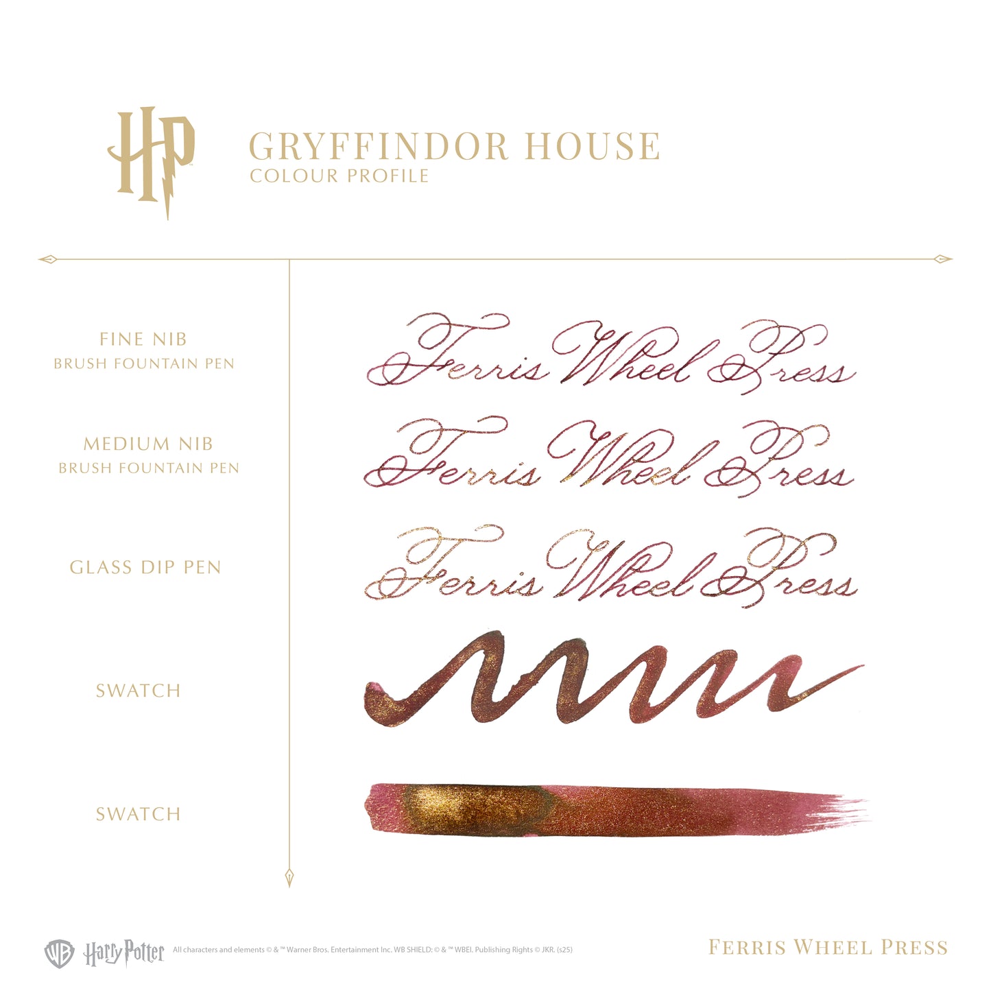 Ferris Wheel Press Harry Potter Gryffindor House (38ml) Bottled Ink (Limited Edition)