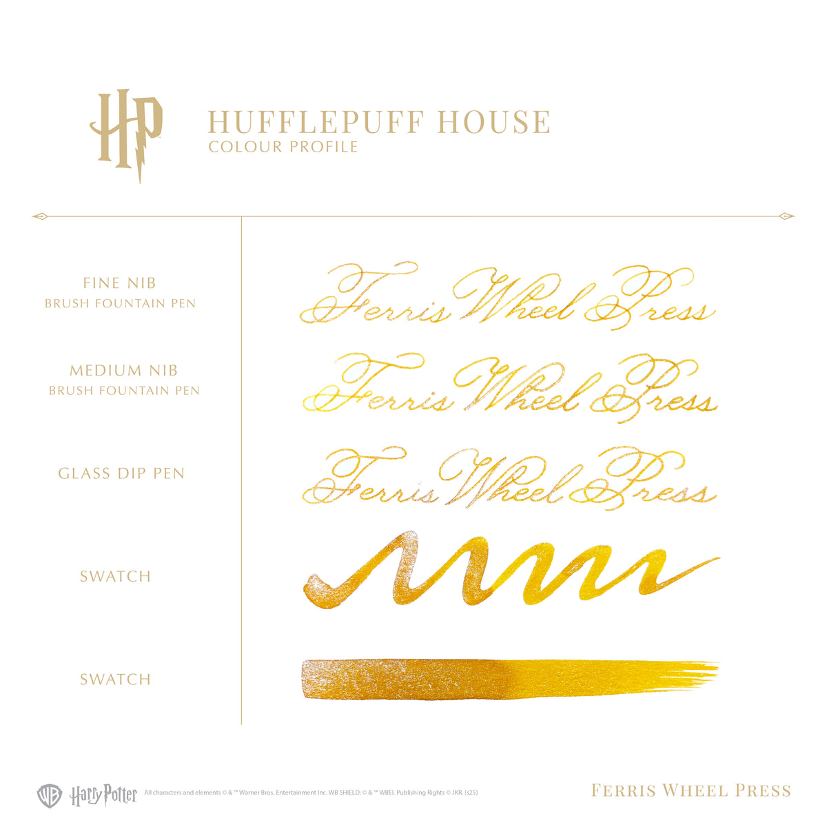 Ferris Wheel Press Harry Potter Hufflepuff House (38ml) Bottled Ink (Limited Edition)