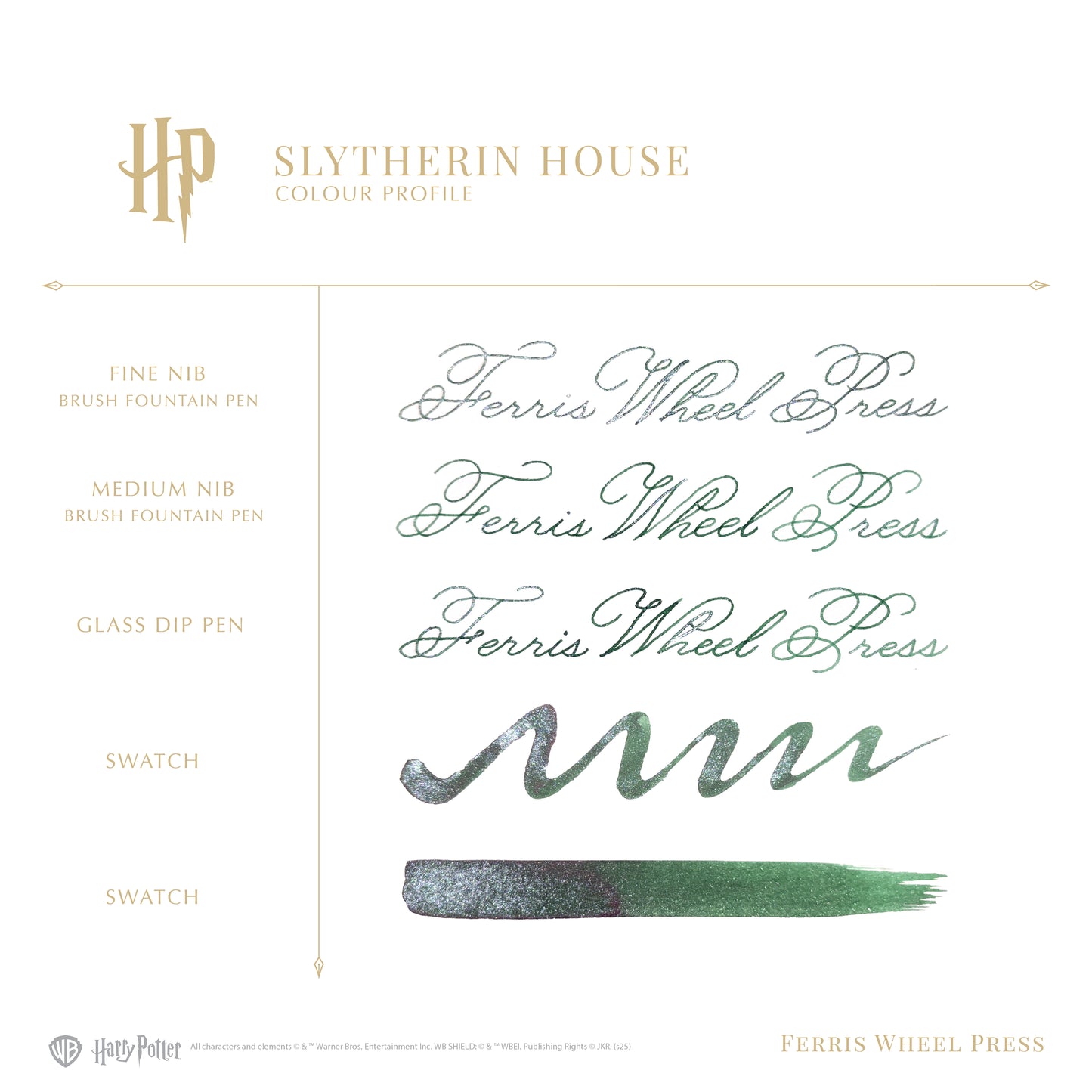 Ferris Wheel Press Harry Potter Slytherin House (38ml) Bottled Ink (Limited Edition)