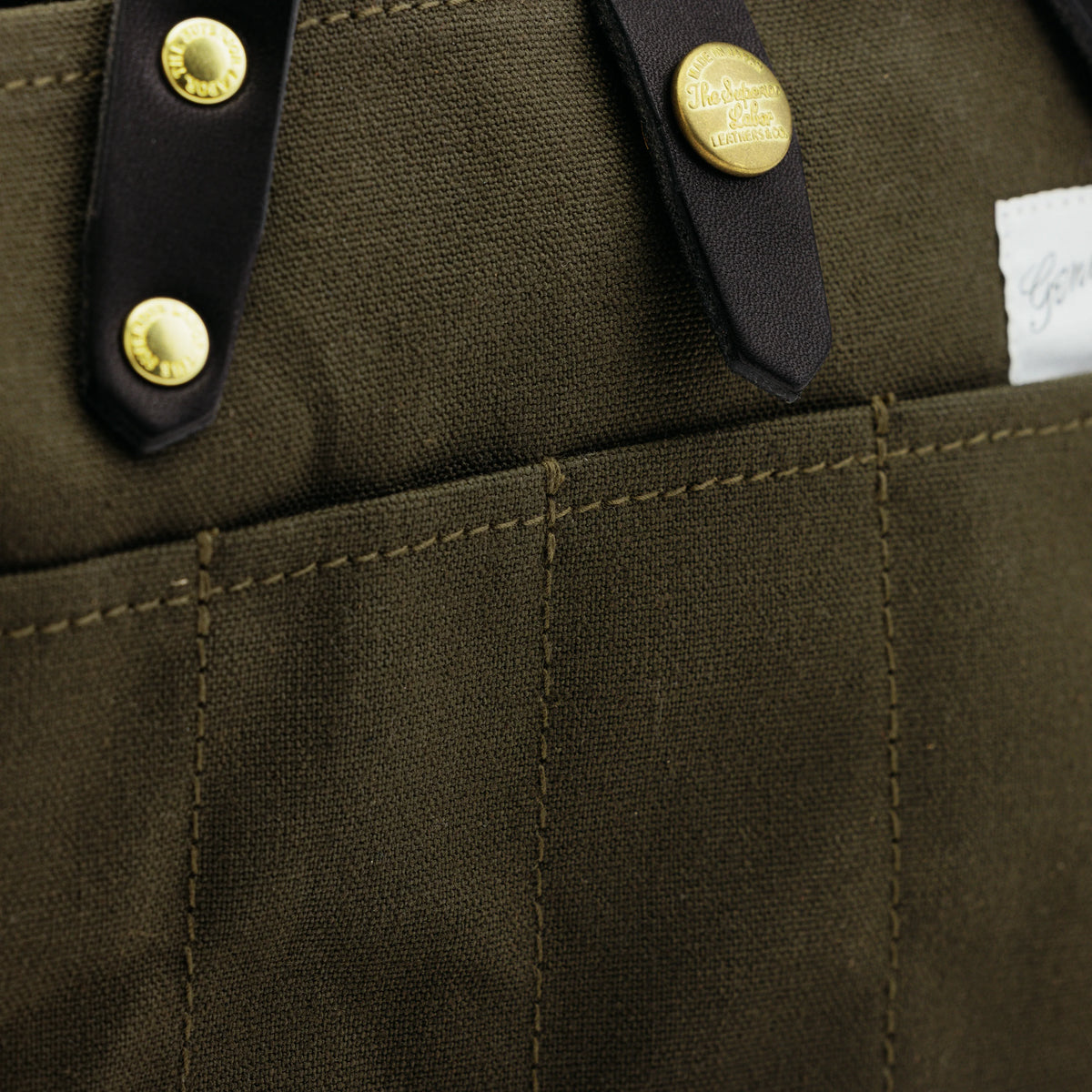 The Superior Labor Paraffin Canvas Mini Bag - Khaki