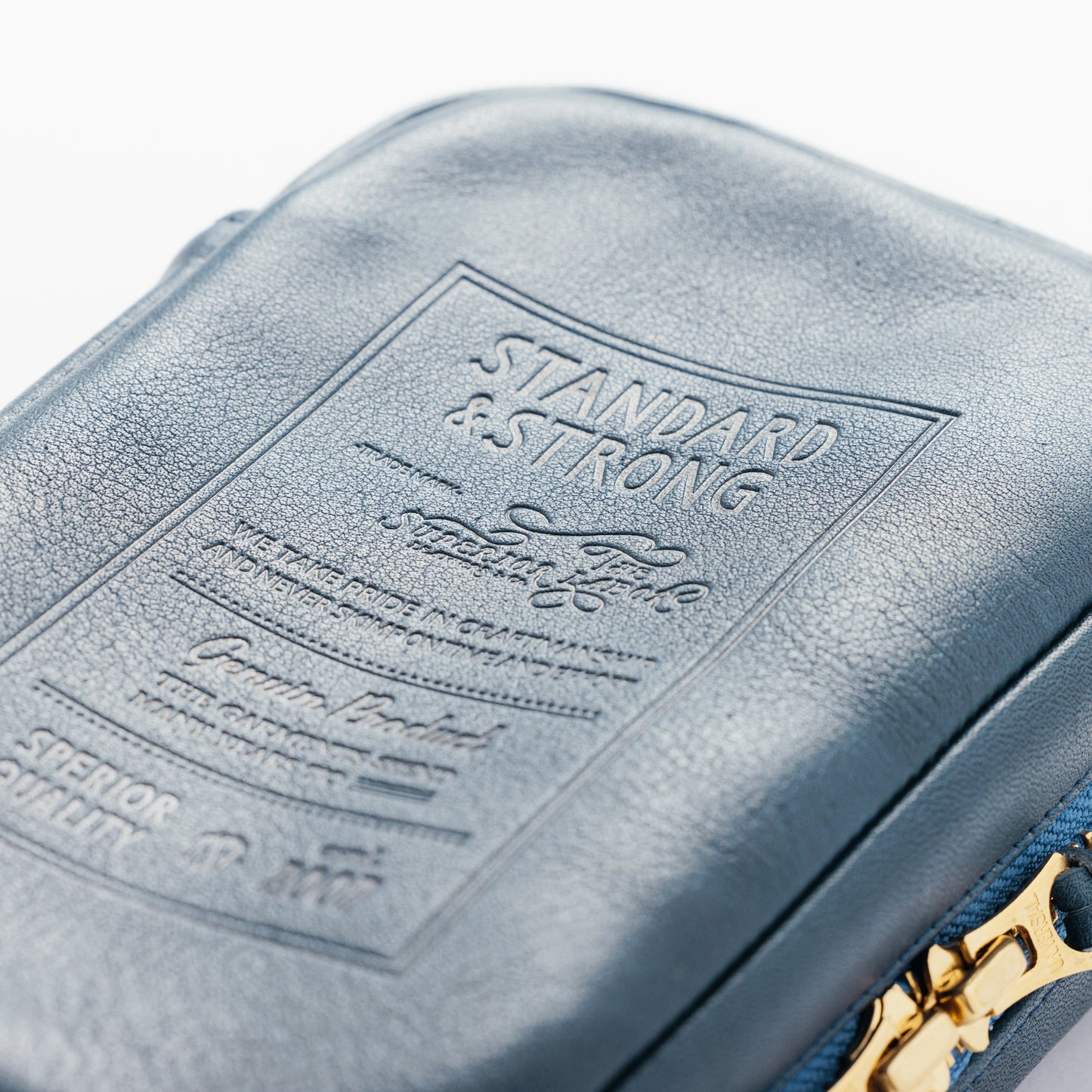 The Superior Labor Stamped Series Utility Leather Case - Blue