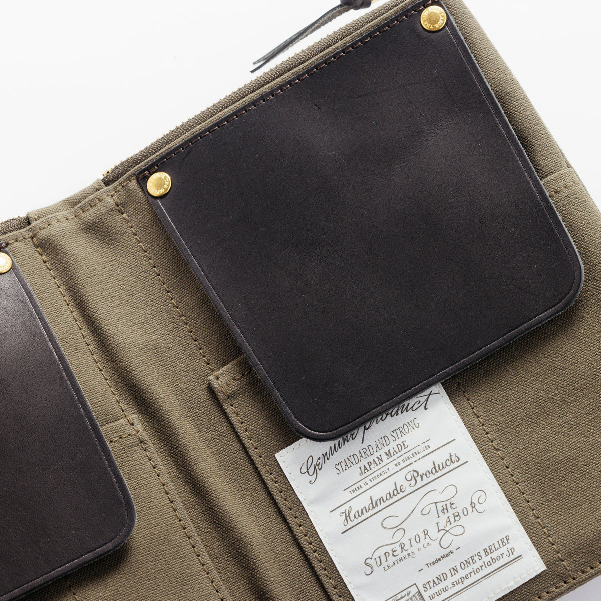 The Superior Labor Paraffin Canvas Pen Case - Khaki