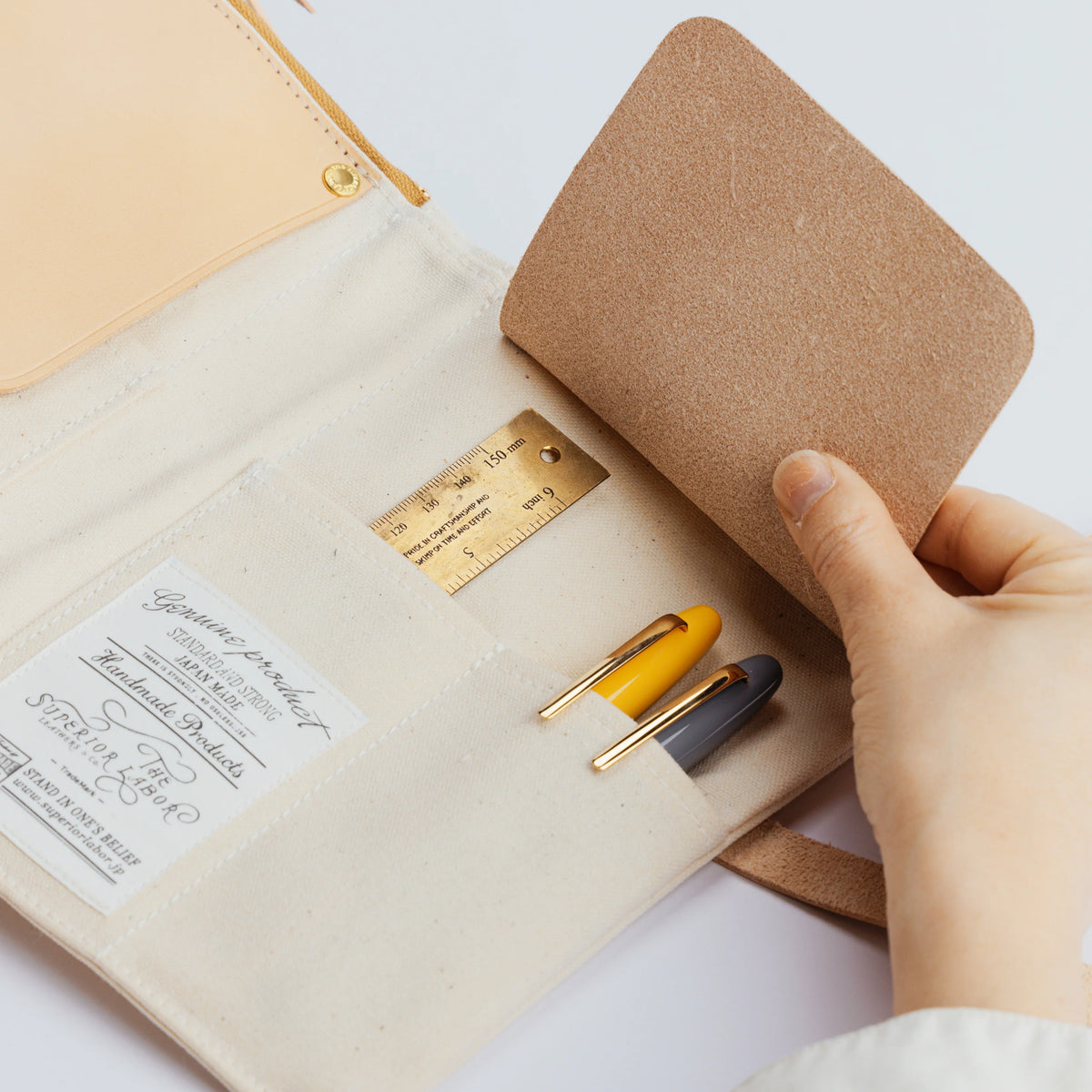 The Superior Labor Paraffin Canvas Pen Case - Khaki