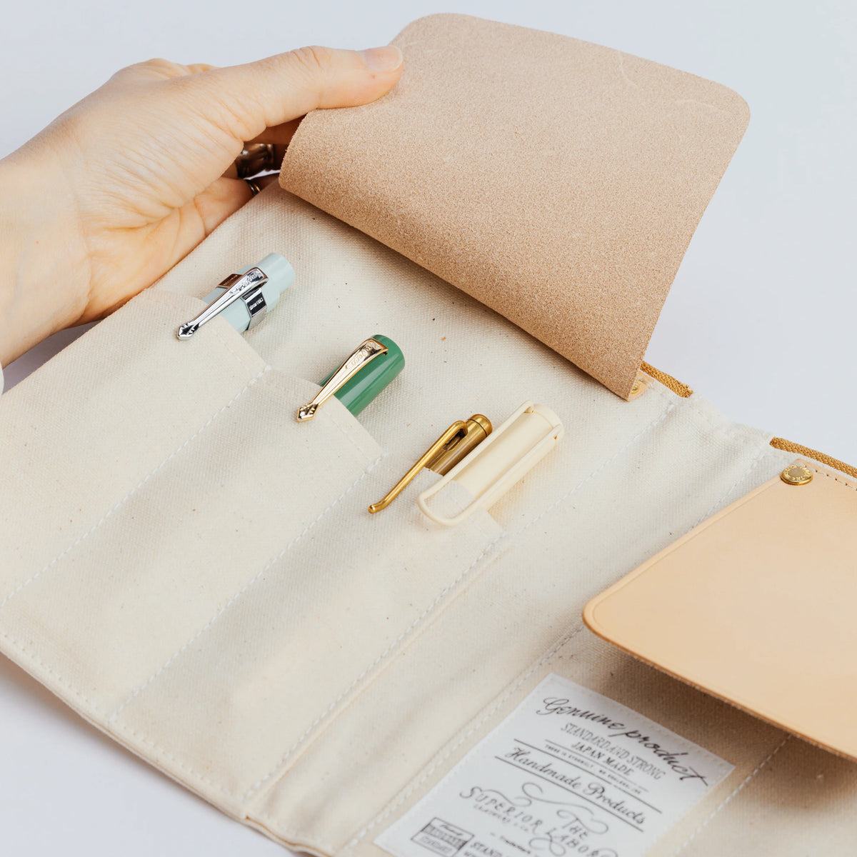 The Superior Labor Paraffin Canvas Pen Case - Khaki