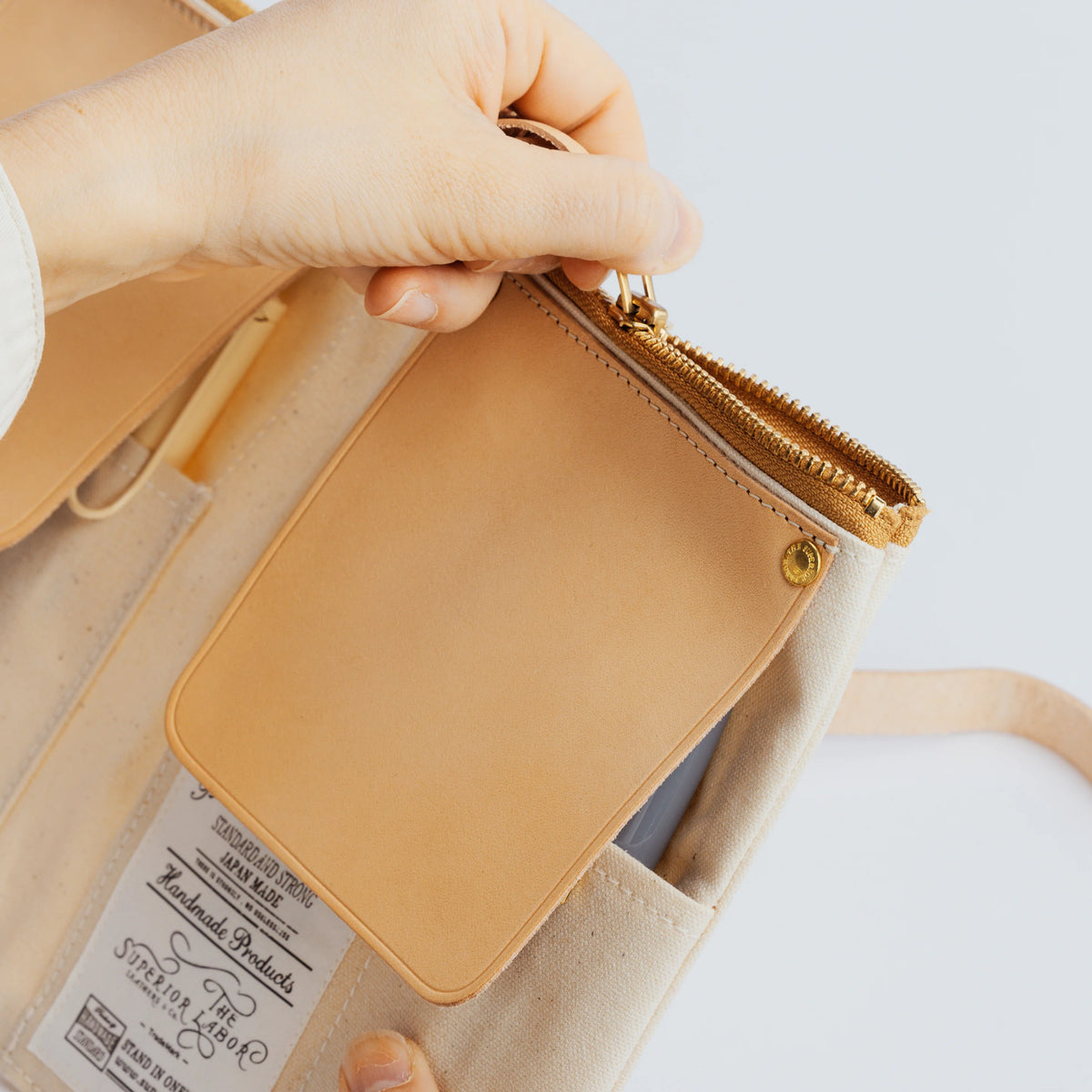 The Superior Labor Paraffin Canvas Pen Case - Khaki