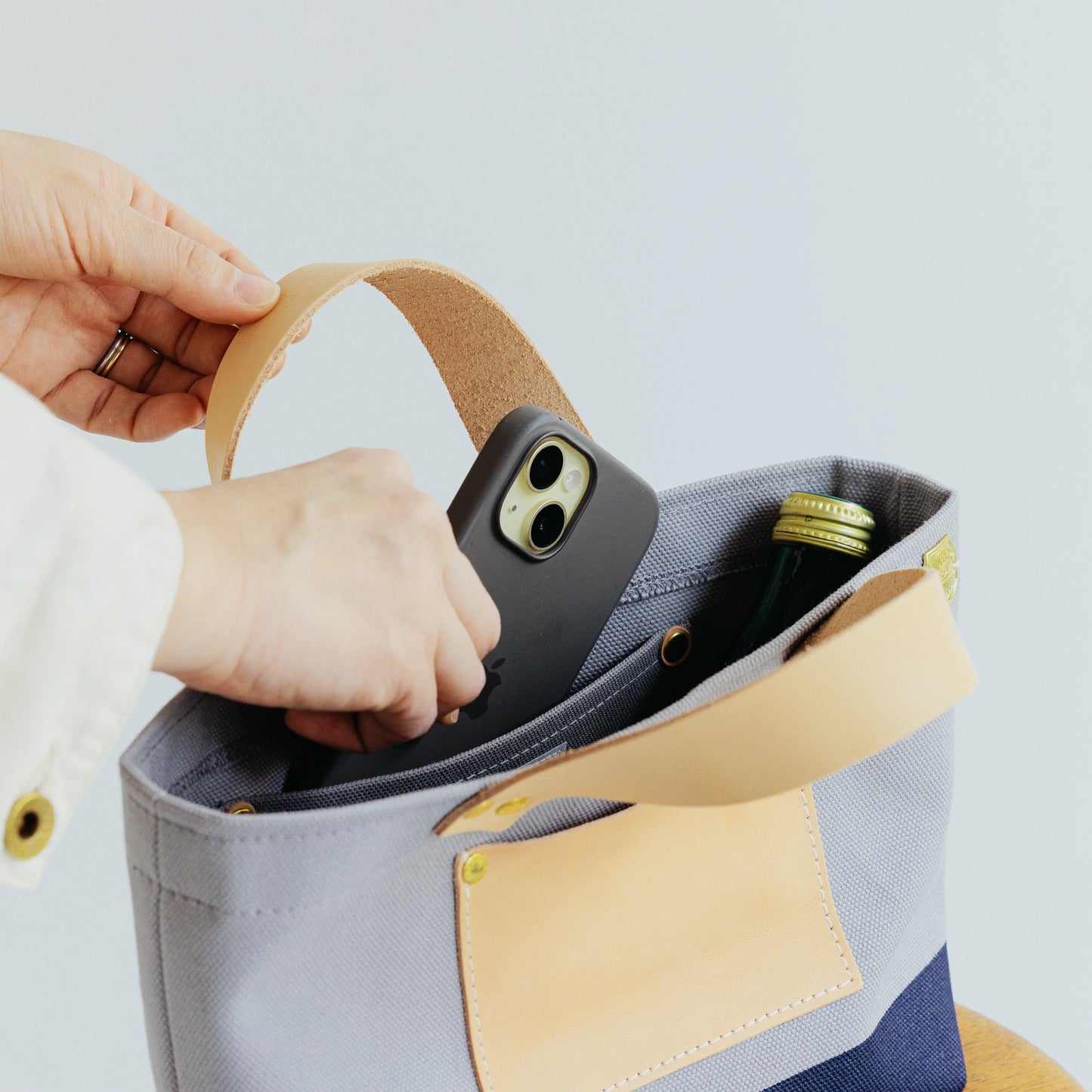 The Superior Labor Petite Gray Engineer Bag - Yellow