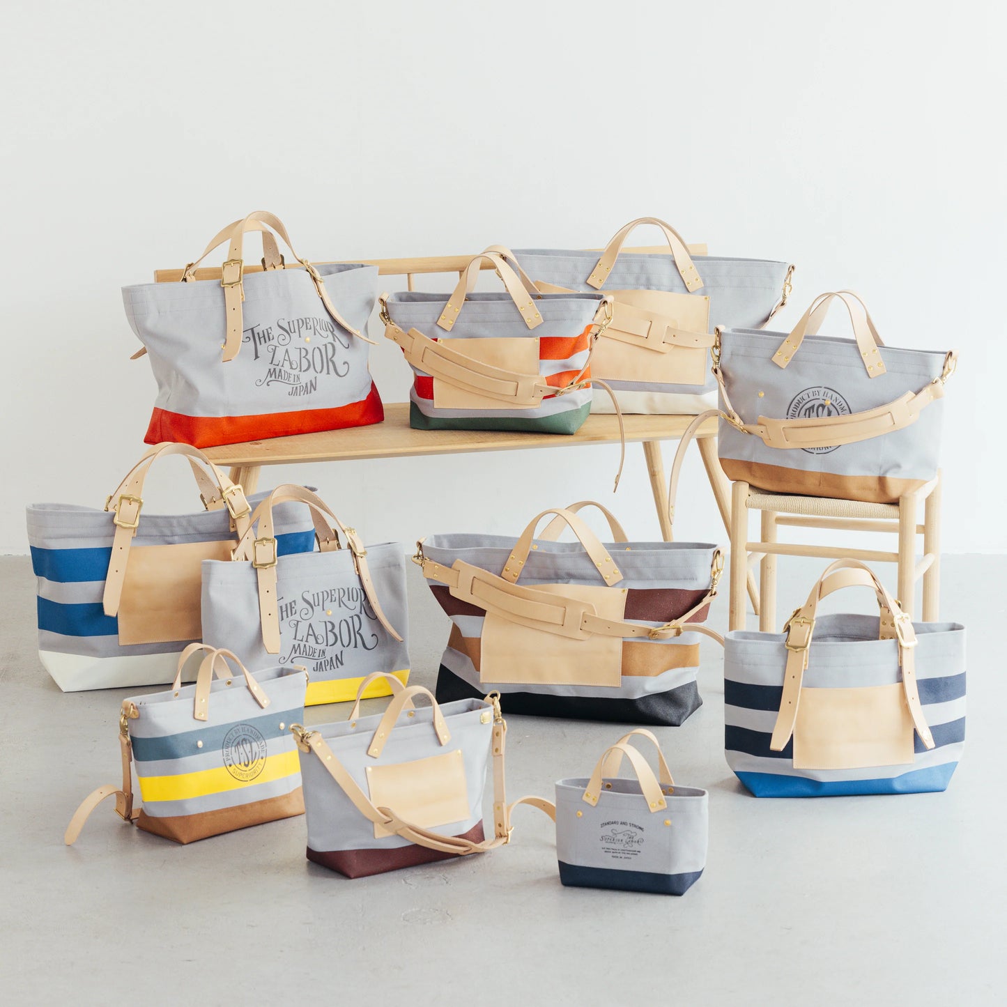 The Superior Labor Petite Gray Engineer Bag - Yellow