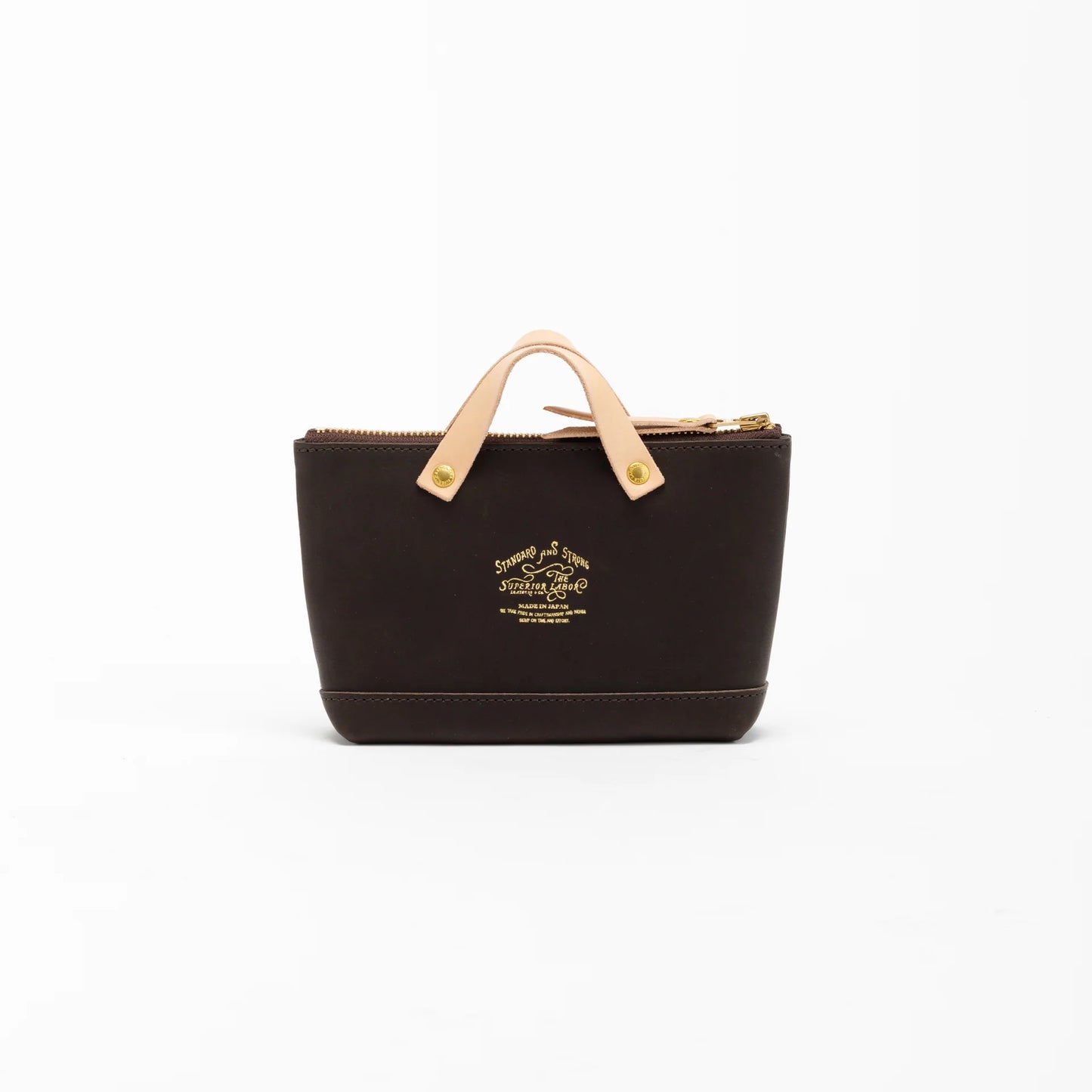 The Superior Labor All Leather Engineer Pouch - Brown Black