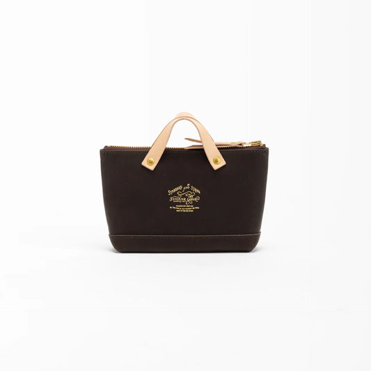 The Superior Labor All Leather Engineer Pouch - Brown Black