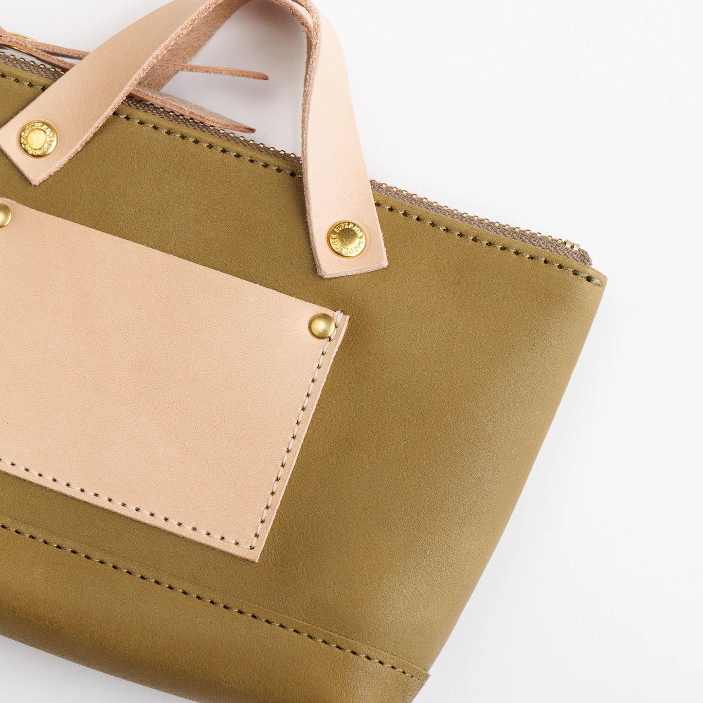 The Superior Labor All Leather Engineer Pouch - Olive