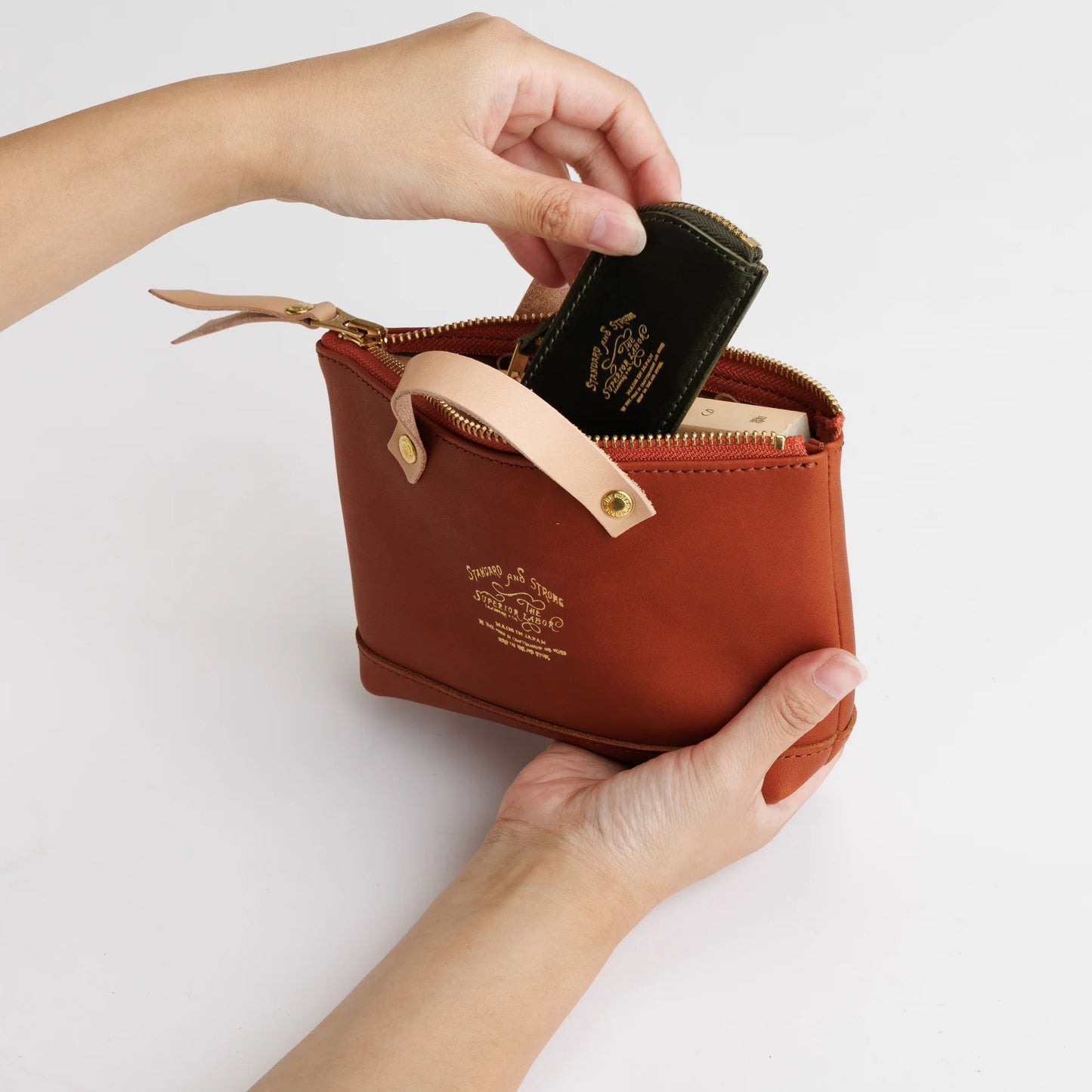 The Superior Labor All Leather Engineer Pouch - Olive