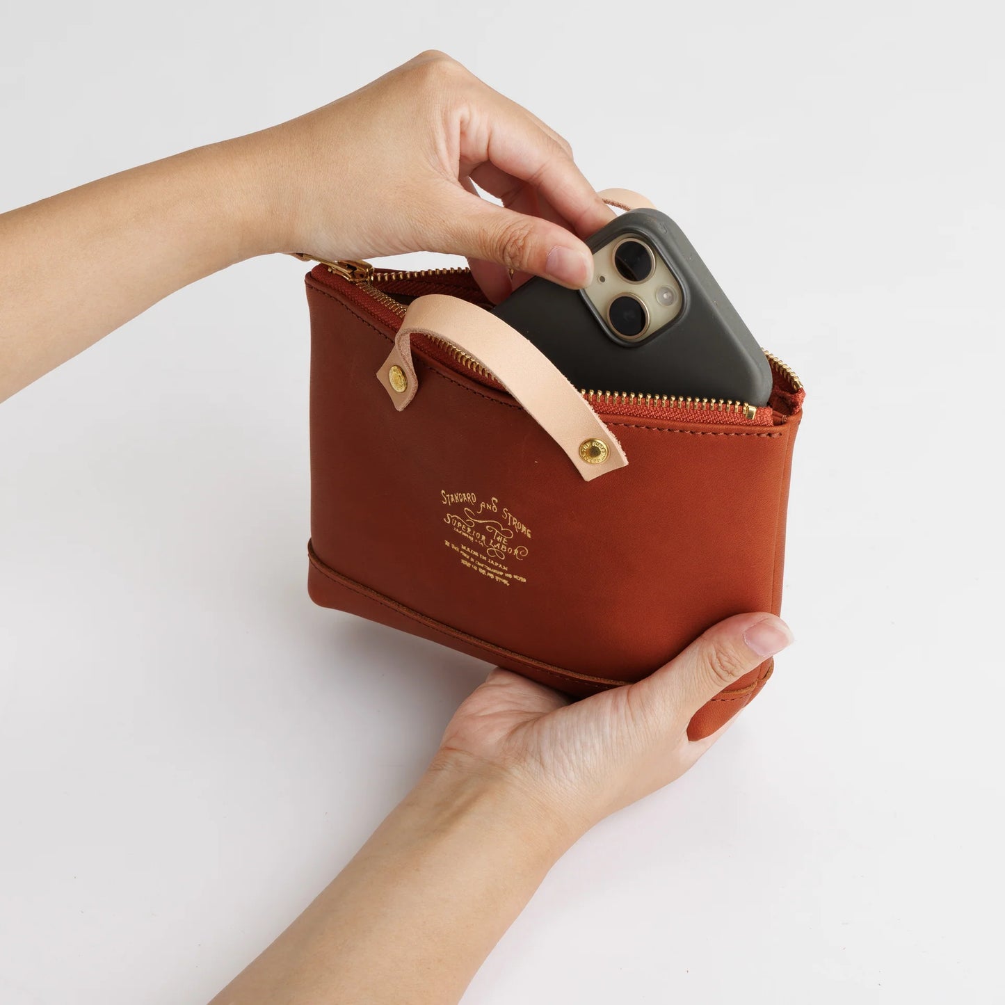 The Superior Labor All Leather Engineer Pouch - Olive