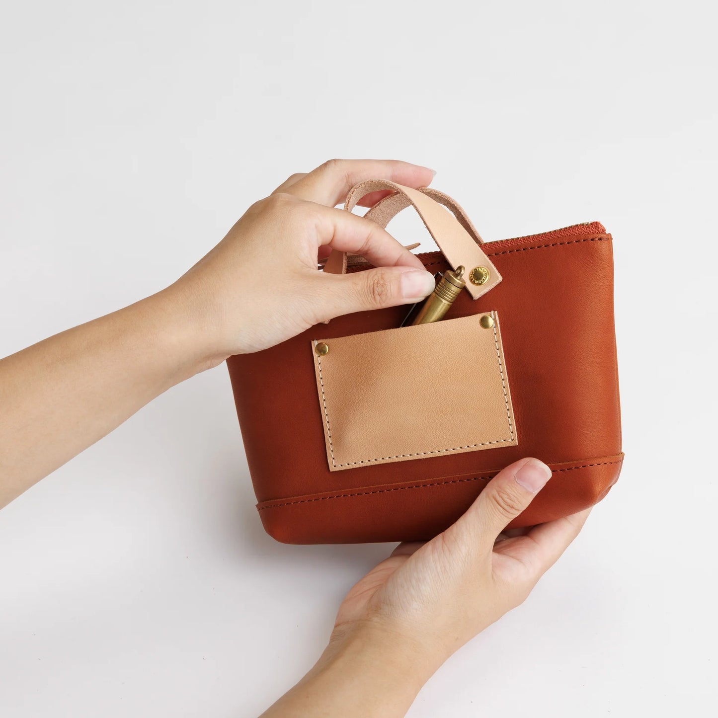 The Superior Labor All Leather Engineer Pouch - Olive