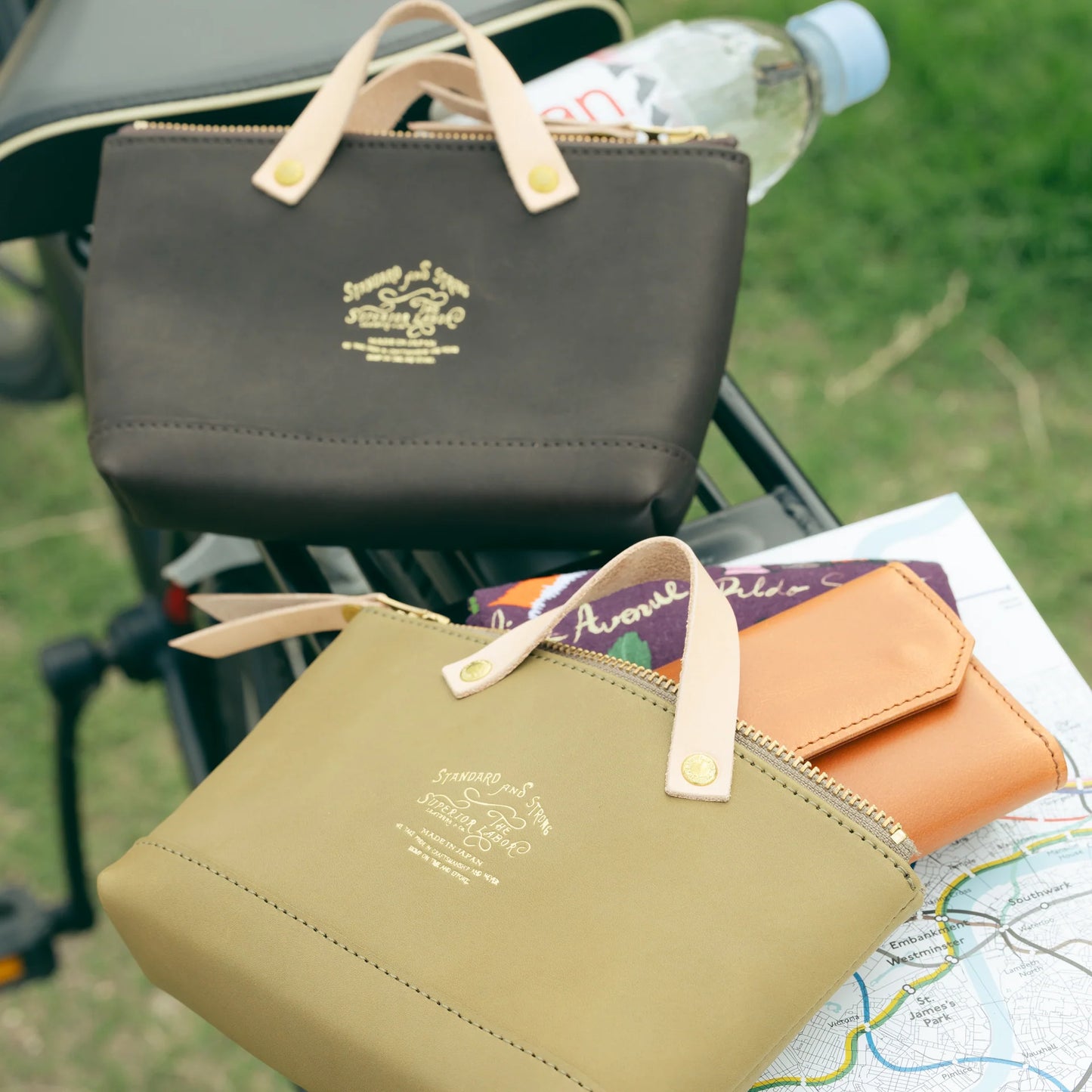 The Superior Labor All Leather Engineer Pouch - Olive