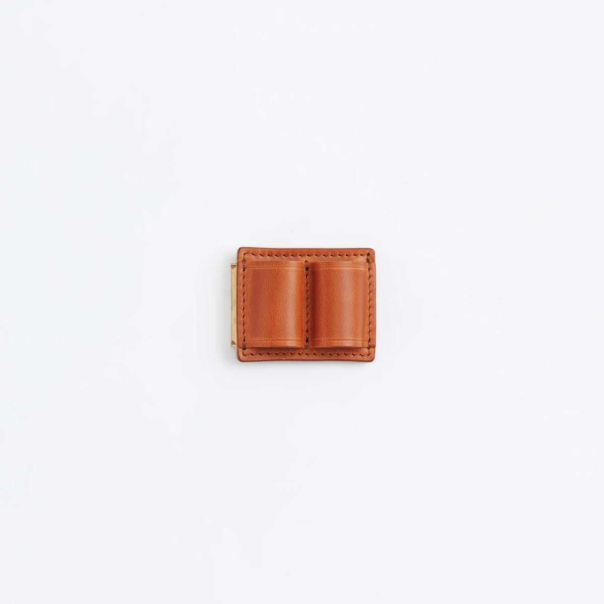 The Superior Labor Tochigi Pull-Up Leather Magnet Pen Clip - Cognac