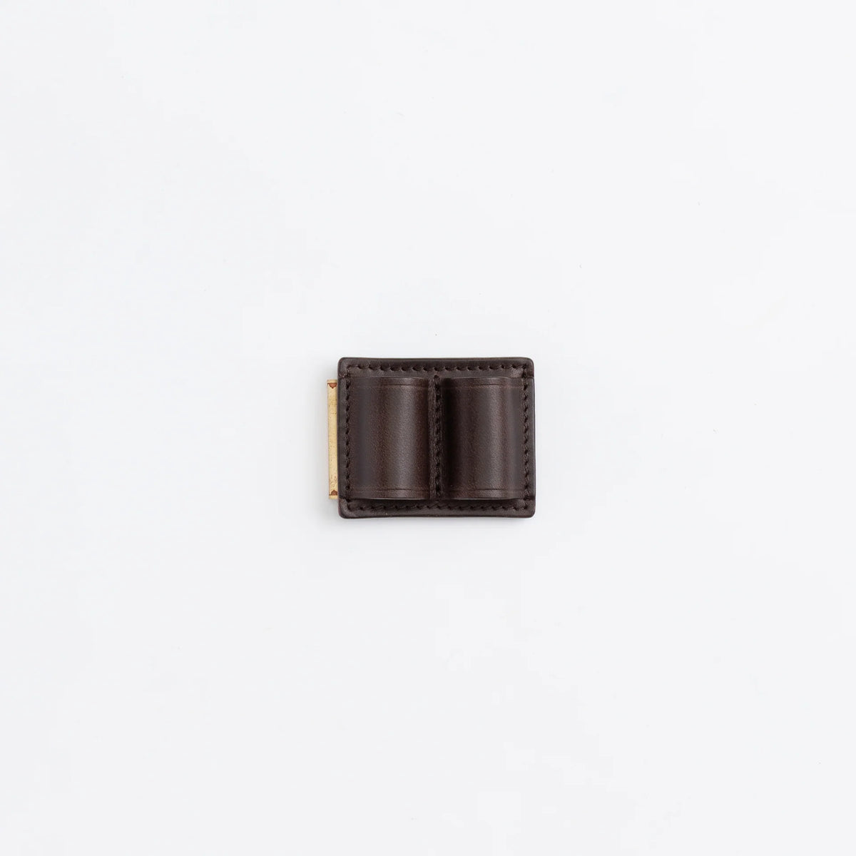 The Superior Labor Tochigi Pull-Up Leather Magnet Pen Clip - Cognac