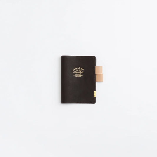 The Superior Labor A6 Japanese Glove Leather Note Keeper - Black Brown