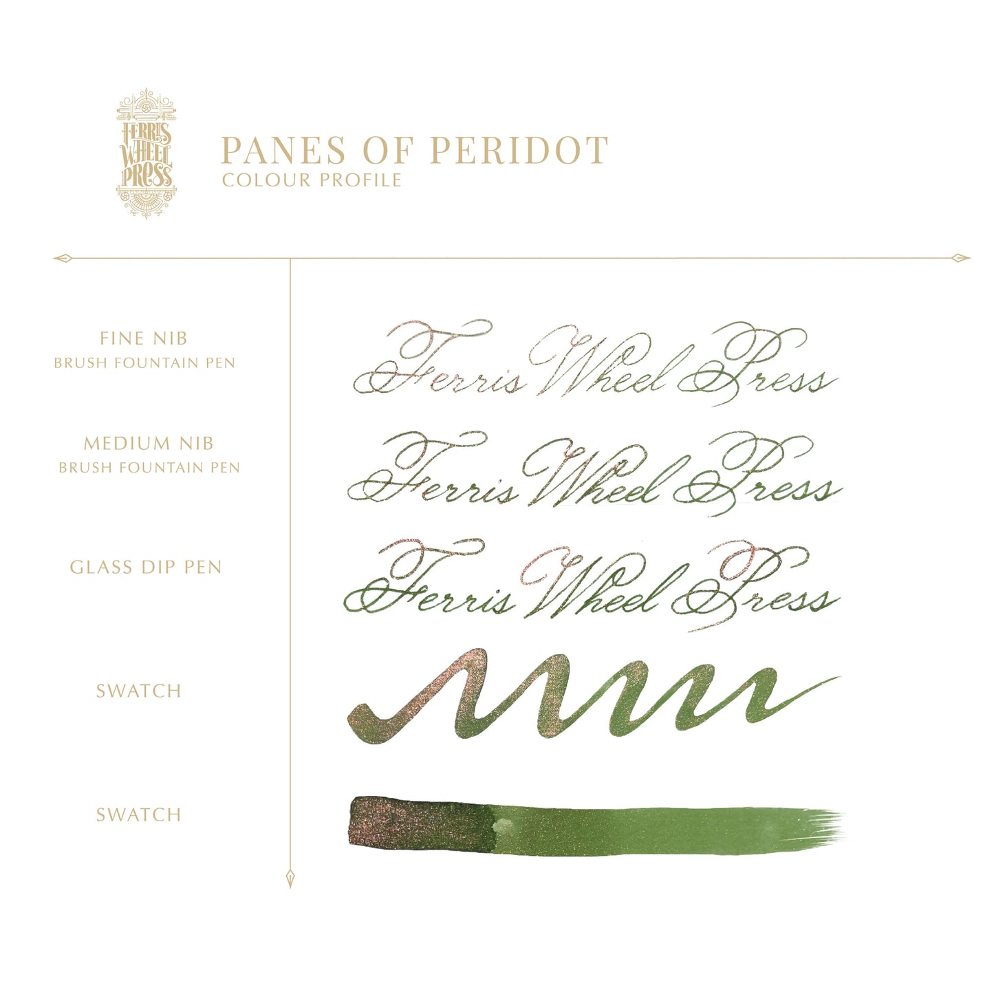 Ferris Wheel Press Panes of Peridot (20ml) Bottled Ink - FerriTales: The Book of Knights Series
