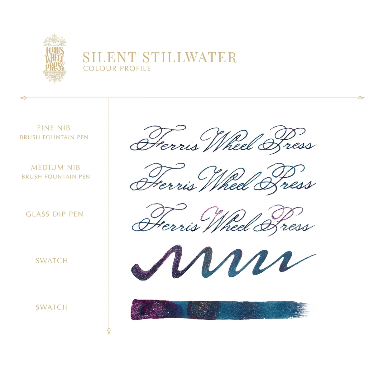 Ferris Wheel Press Silent Stillwater (20ml) Bottled Ink - FerriTales: The Book of Knights Series