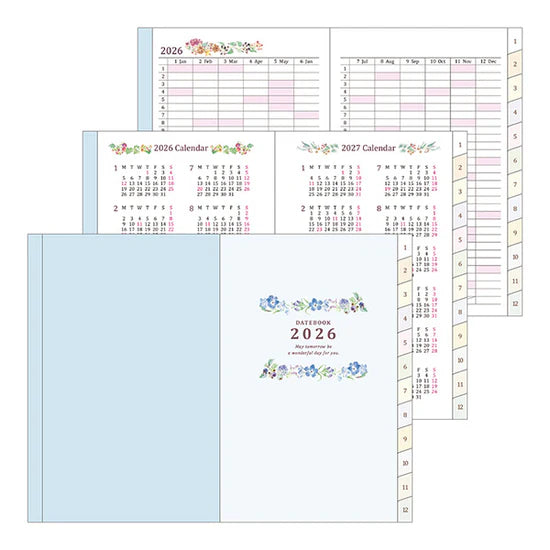 Midori 2026 Mini Pocket Diary - Country Time Flower