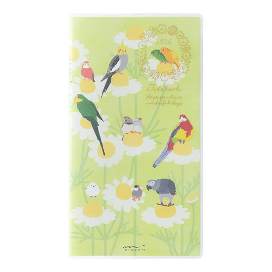 Midori 2026 Slim Pocket Diary - Bird