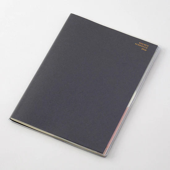 Midori 2026 B6 Double Schedule Diary Progress - Navy
