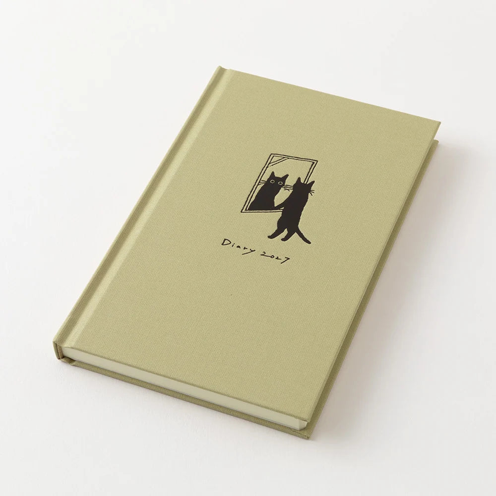 Midori 2027 B6 Book Style Diary - Cat Beige