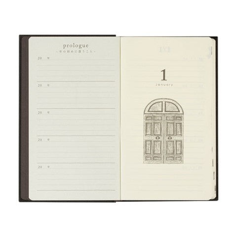 Midori 5 Year Diary - Gate: Black