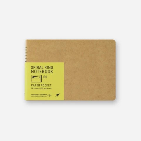 Traveler's Company Spiral Ring Notebook - Paper Pocket (B6 Landscape)