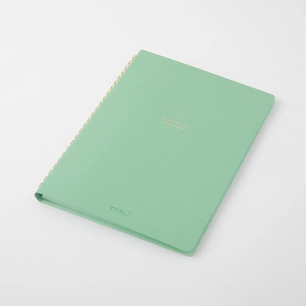 Midori Soft Color A5 Dotted Ring Notebook - Green