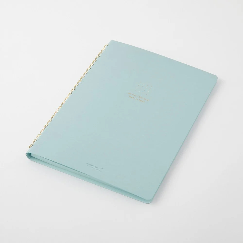 Midori Soft Color A5 Dotted Ring Notebook - Blue