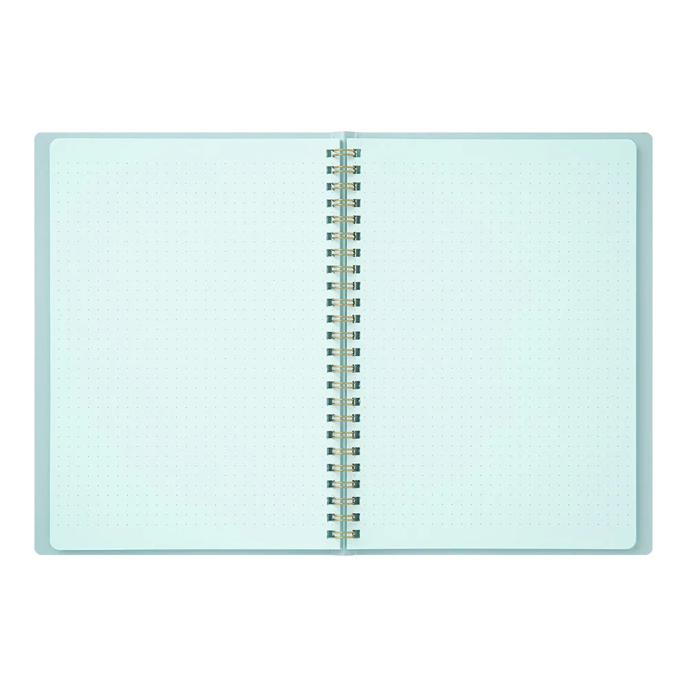 Midori Soft Color A5 Dotted Ring Notebook - Blue