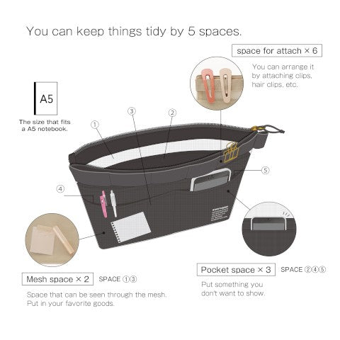 Kleid Mesh Carry Pouch - Charcoal
