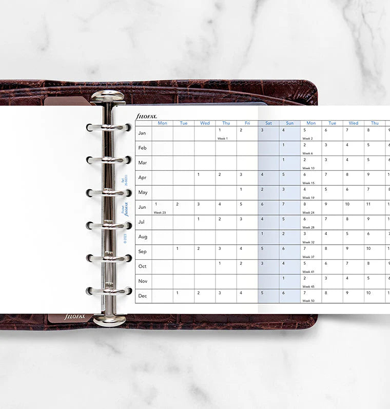 Filofax 2026 Pocket Horizontal Year Planner - English