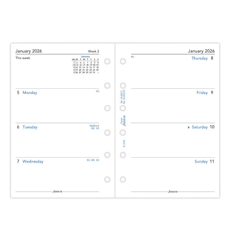 Filofax 2026 Pocket Week to View Planner