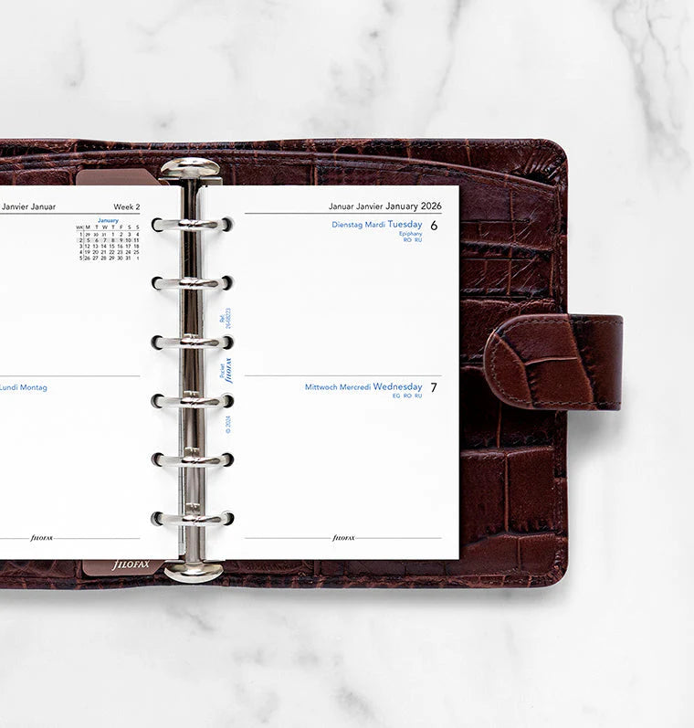 Filofax 2026 Pocket Two Days on One Page Planner