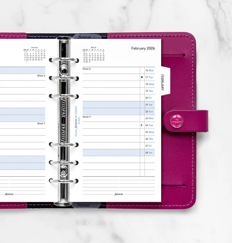 Filofax 2026 Personal Month to View Tabbed Planner - English