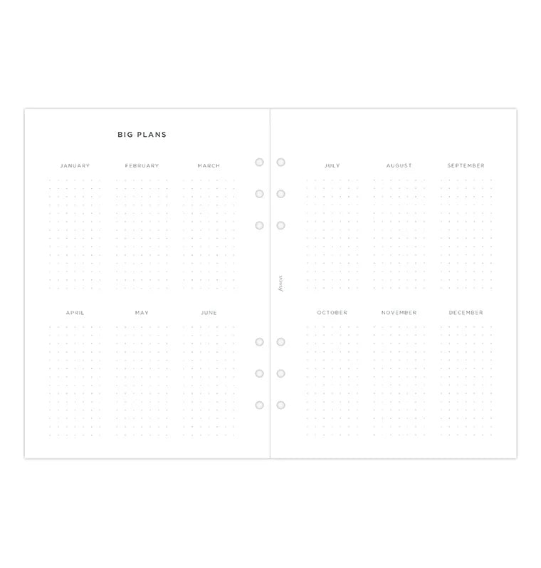 Filofax 2026 Minimal Vertical Week to View with Appointments Planner (A5)