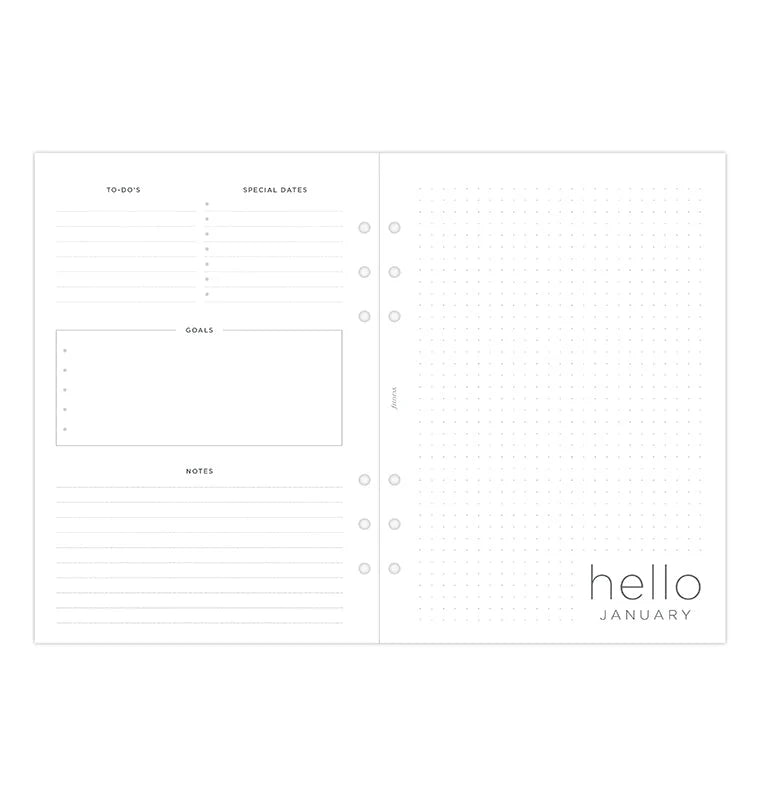 Filofax 2026 Minimal Vertical Week to View with Appointments Planner (A5)