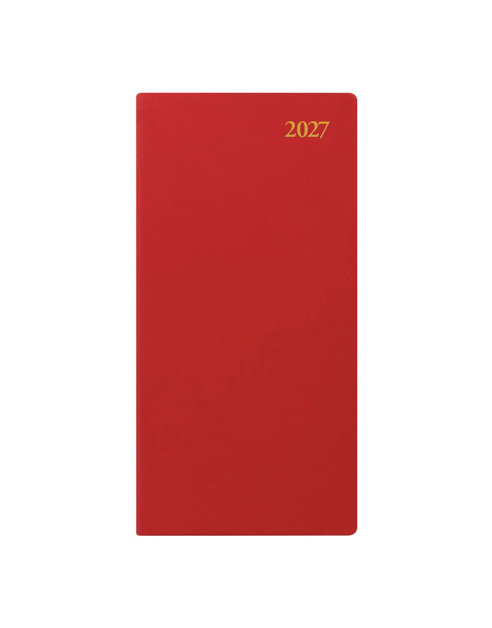 Letts of London 2027 Signature Bonded-Slim Week to View Planner - Red (Upright)