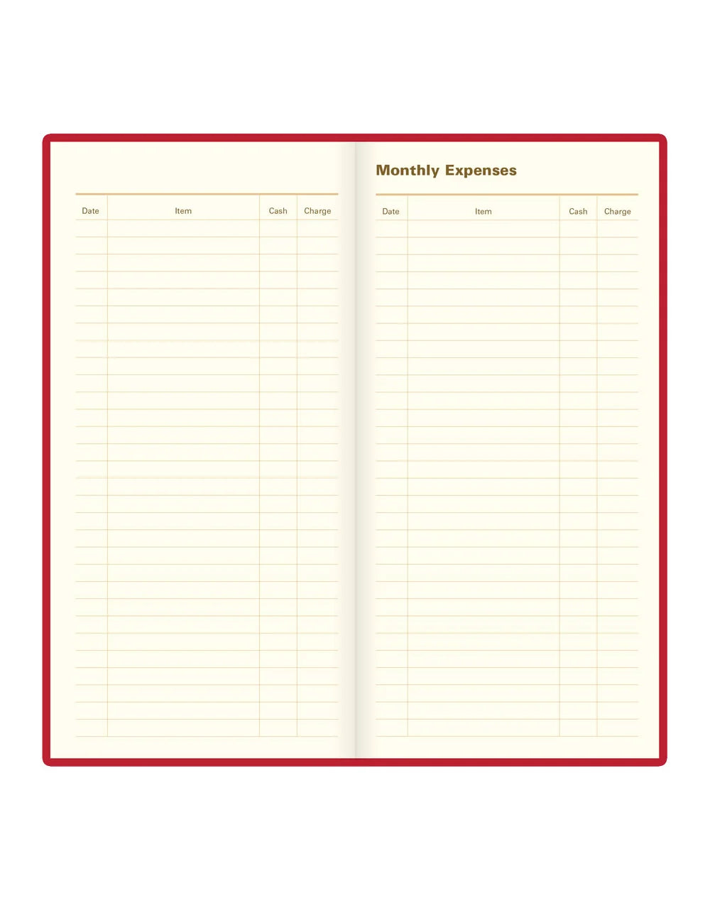 Letts of London 2027 Signature Bonded-Slim Week to View Planner - Red (Upright)