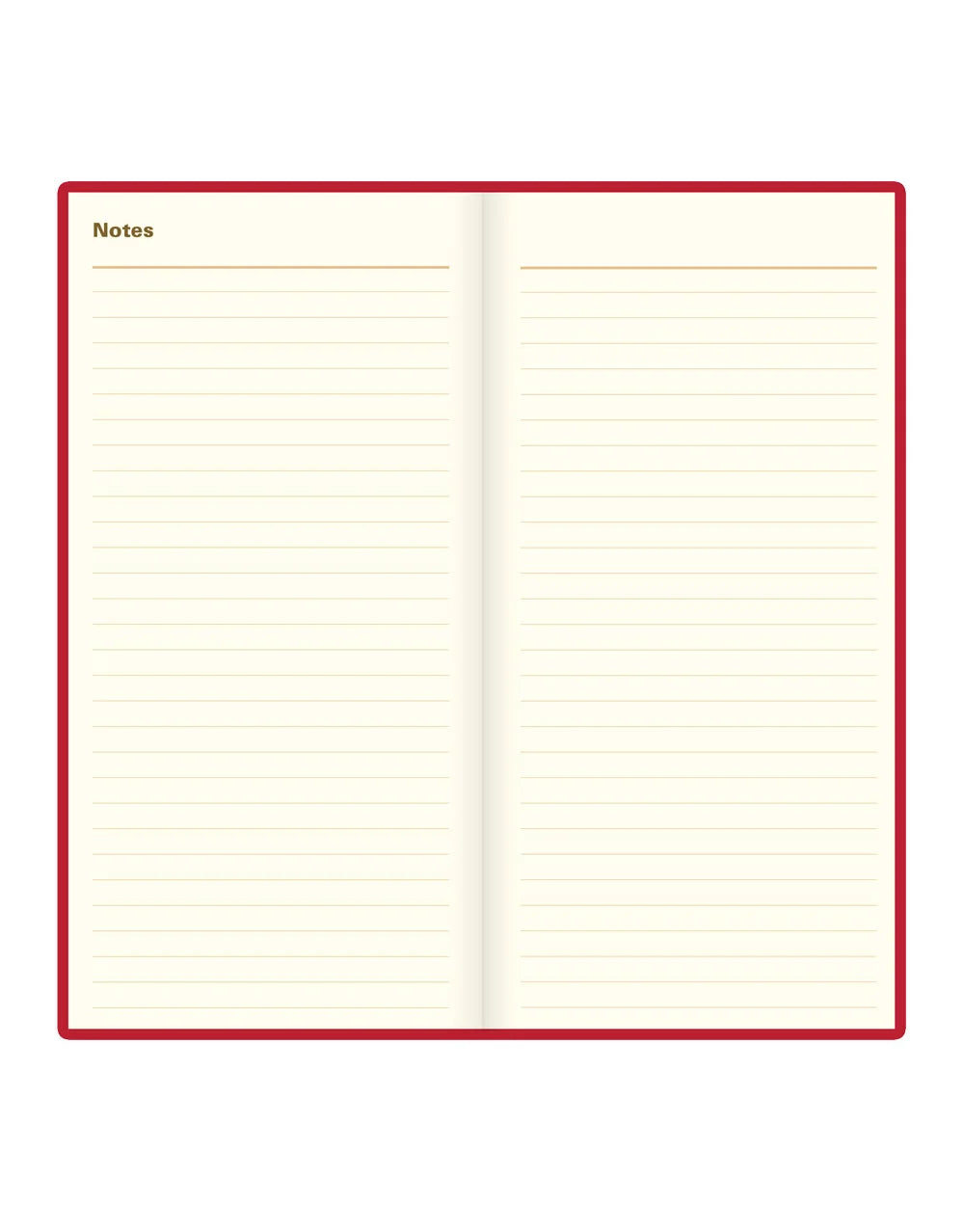 Letts of London 2027 Signature Bonded-Slim Week to View Planner - Red (Upright)