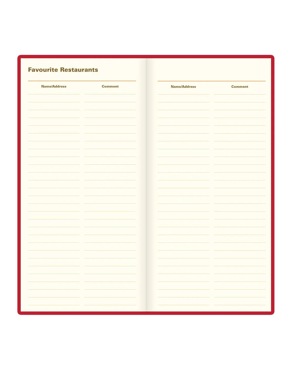 Letts of London 2027 Signature Bonded-Slim Week to View Planner - Red (Upright)