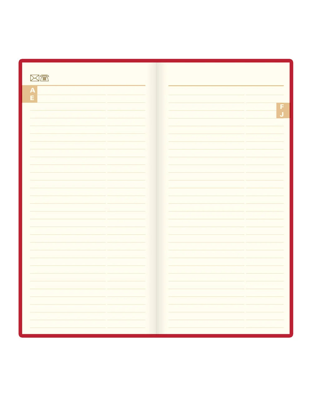 Letts of London 2027 Signature Bonded-Slim Week to View Planner - Red (Upright)