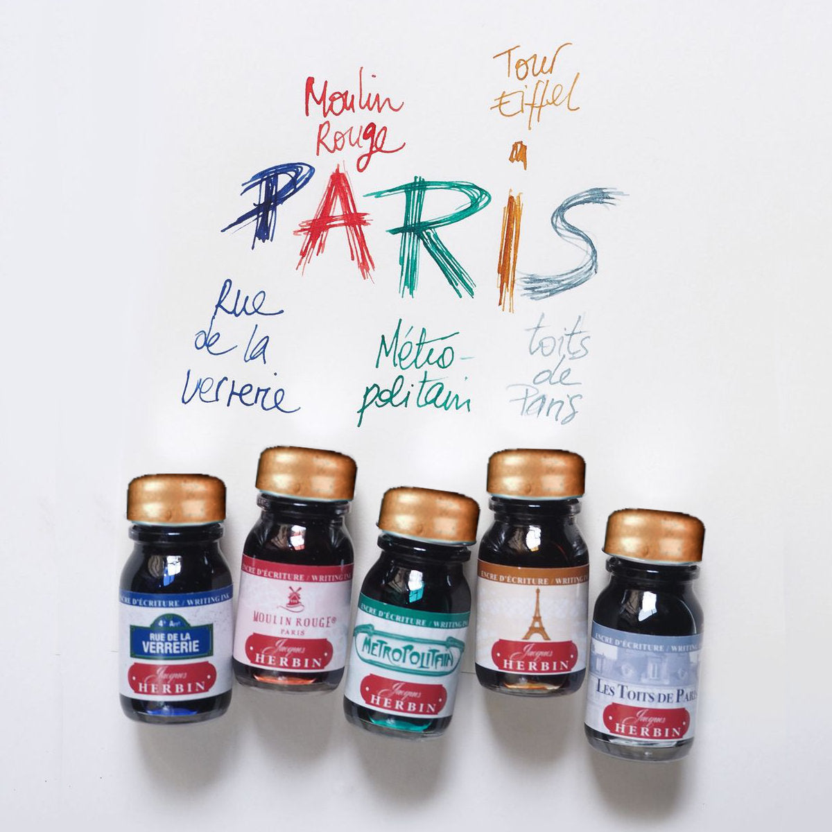 J. Herbin Paris Ink Collection Set - 10ml Bottles Gift Set