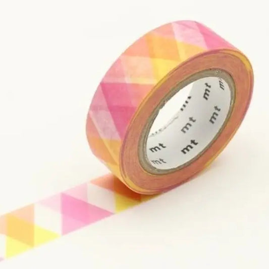 MT Masking Tape - Tape Single - Triangle and Diamond Pink (15mm)