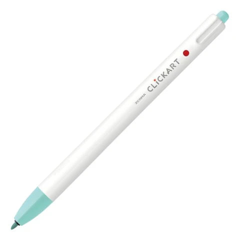 ZEBRA CLiCKART Retractable Marker - Aqua Blue (0.6mm)
